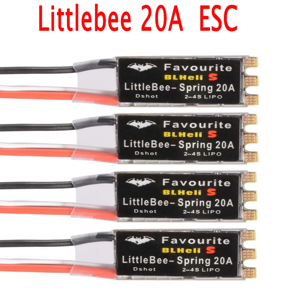 FVT LittleBee Little Bee BLHeli_S Spring 20A ESC BLHeli S контроллер скорости 2 4S поддержка Dshot для дрона FPV