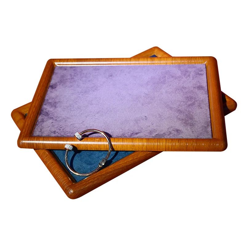 Jewelry Tray Jewelry Display Tray Solid Wood Ring Necklace Bracelet Storage Tray Live Jewelry Watch Pallet