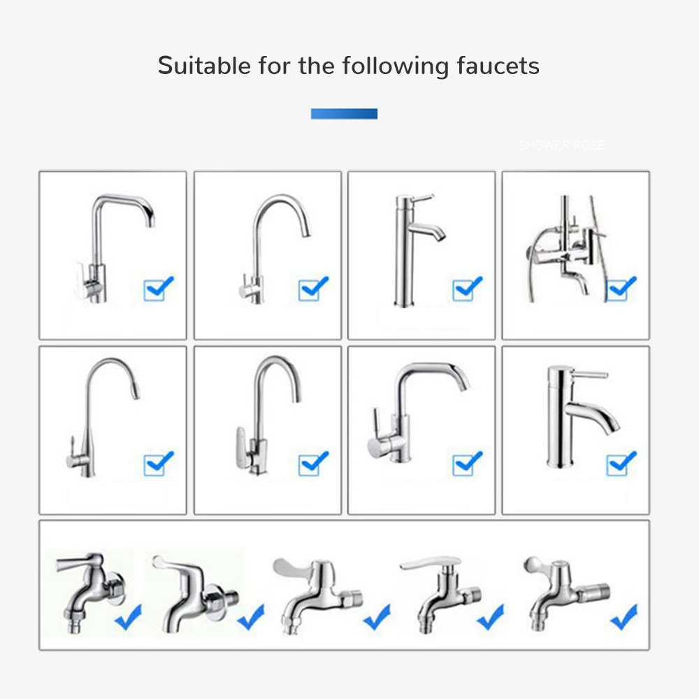

High Pressure Kitchen Tool Faucet Extender Rotatable Faucet Aerator Water Saving Tap Nozzle Adapter Bathroom Sink Accessories