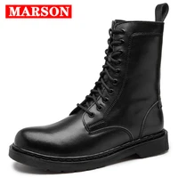 new couple boots mens boots 10 eye leather unisex ankle punk motorcycle boots men winter snow warm shoes zapatos mujer boots