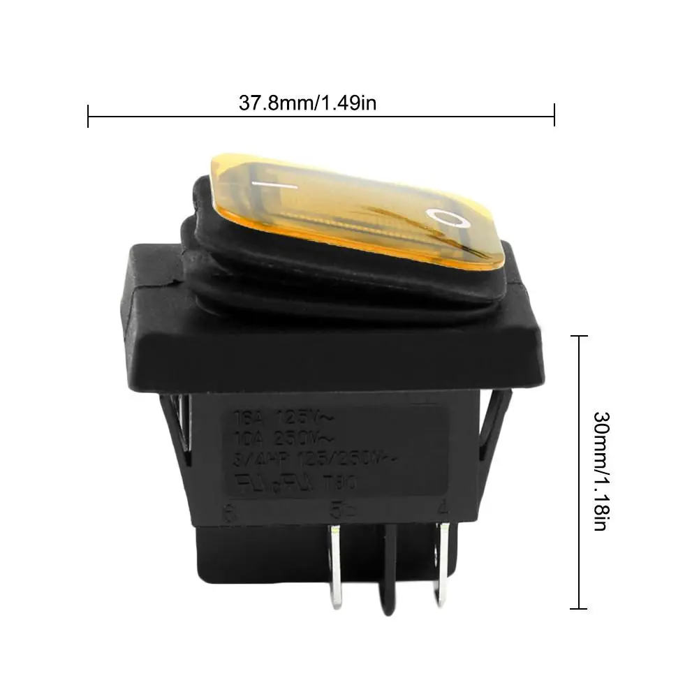 Switch Car Led Bakcground Light 1pc DIY Locking Red Blue Yellow Green Button On-Off 4Pin Rocker | Автомобили и мотоциклы