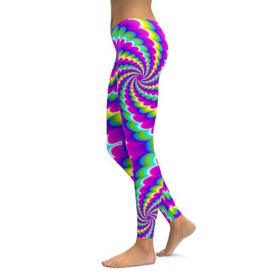 Леггинсы женские с принтом голографические леггинсы спандекс завышенной талией