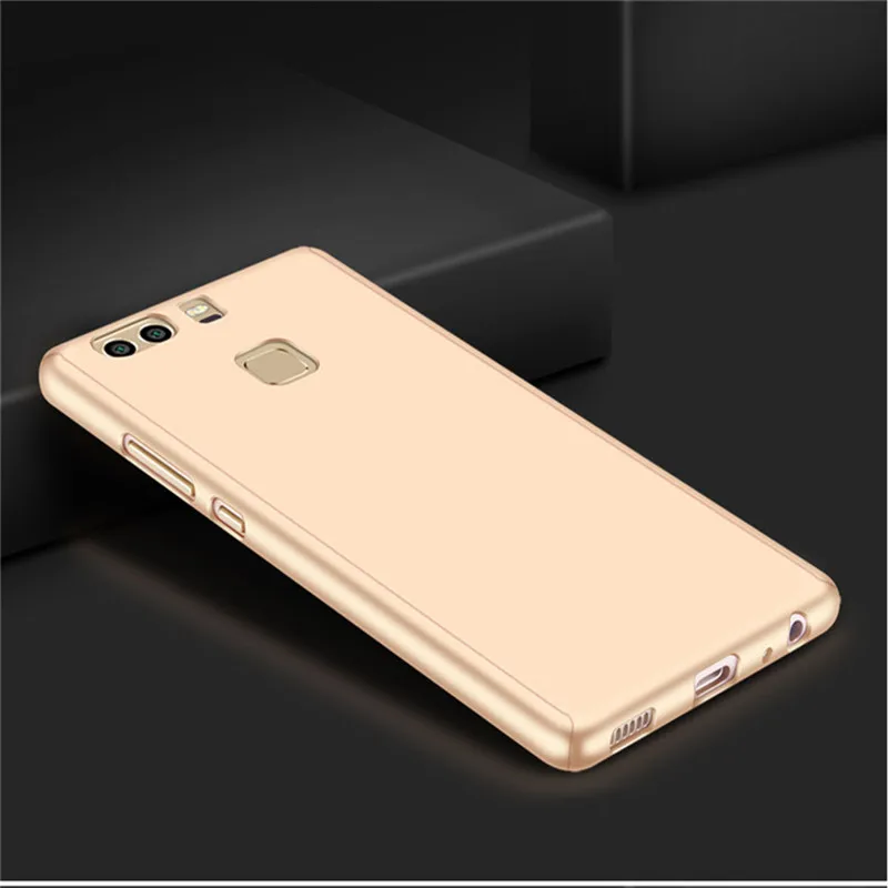Роскошный 360 градусов Полная защита для huawei P8 P9 Lite чехол для huawei P20 Pro Чехол для телефона для huawei P10 Plus чехол s - Цвет: Gold