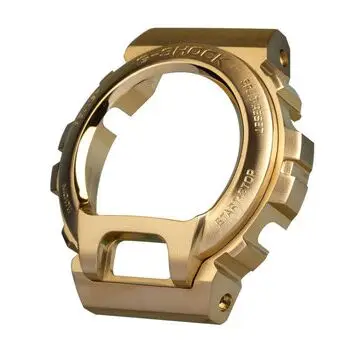 gold color Высокое качество нержавеющей стали металлические часы ободок для DW-6900 выбор цветов - Цвет: gold color