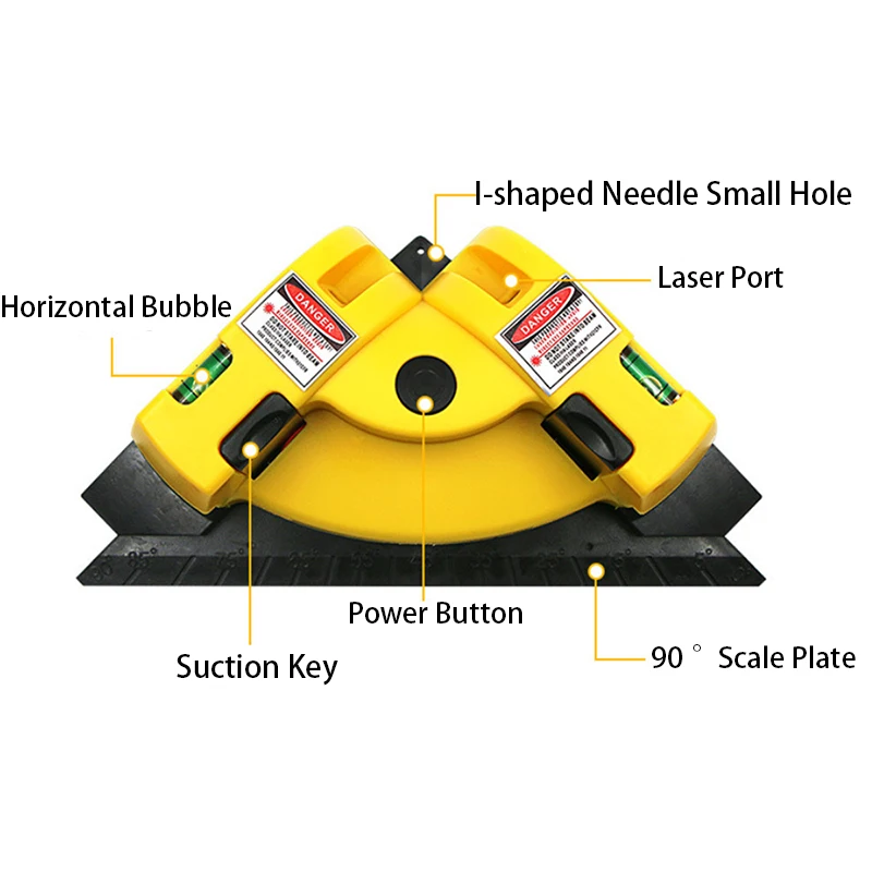Лазерный уровень 90 градусов правый угол вертикальный 2 линии лазерный крест