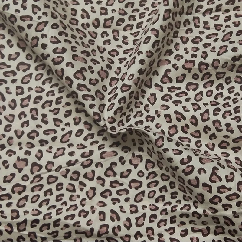 Сексуальное бежевое коричневое леопардовое платье из 100% хлопка 50x150 см