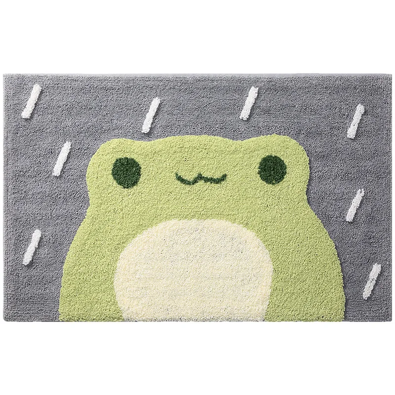 

Japanese-style Flocking Cartoon Animal Fashion Rectangular Mats Entrance Doormats Washable Kitchen Floor Bathroom