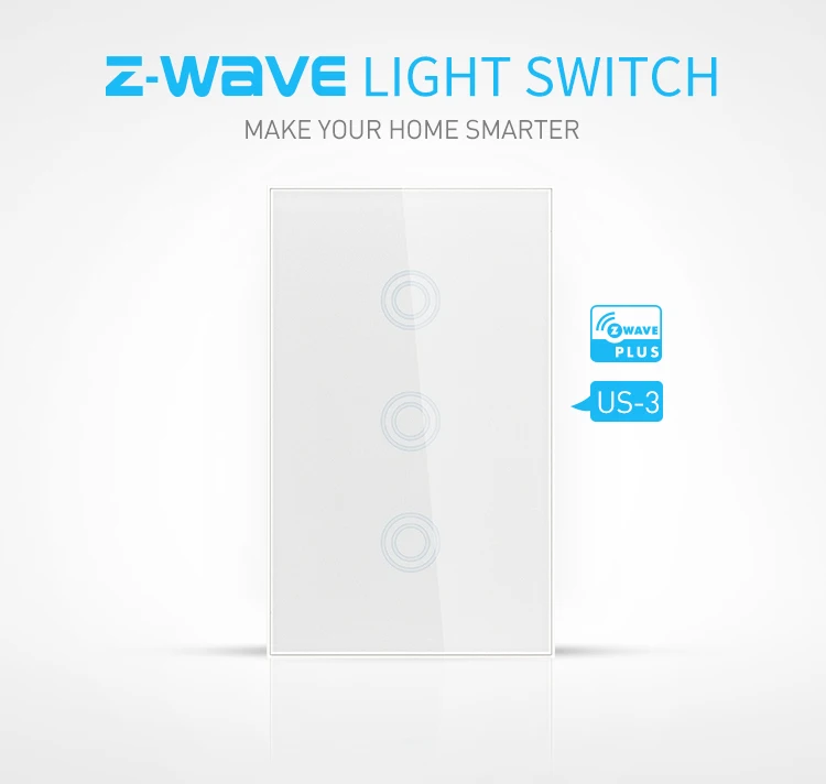 NEO COOLCAM 3 банды Zwave Plus US сенсорный настенный выключатель света 3CH дистанционный переключатель освещения панель US 908,4 МГц