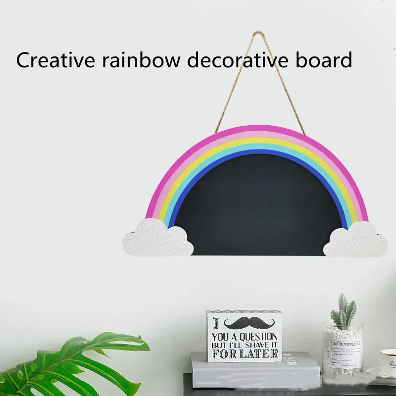 Деревянная Радужная доска подвеска креативная маленькая современное