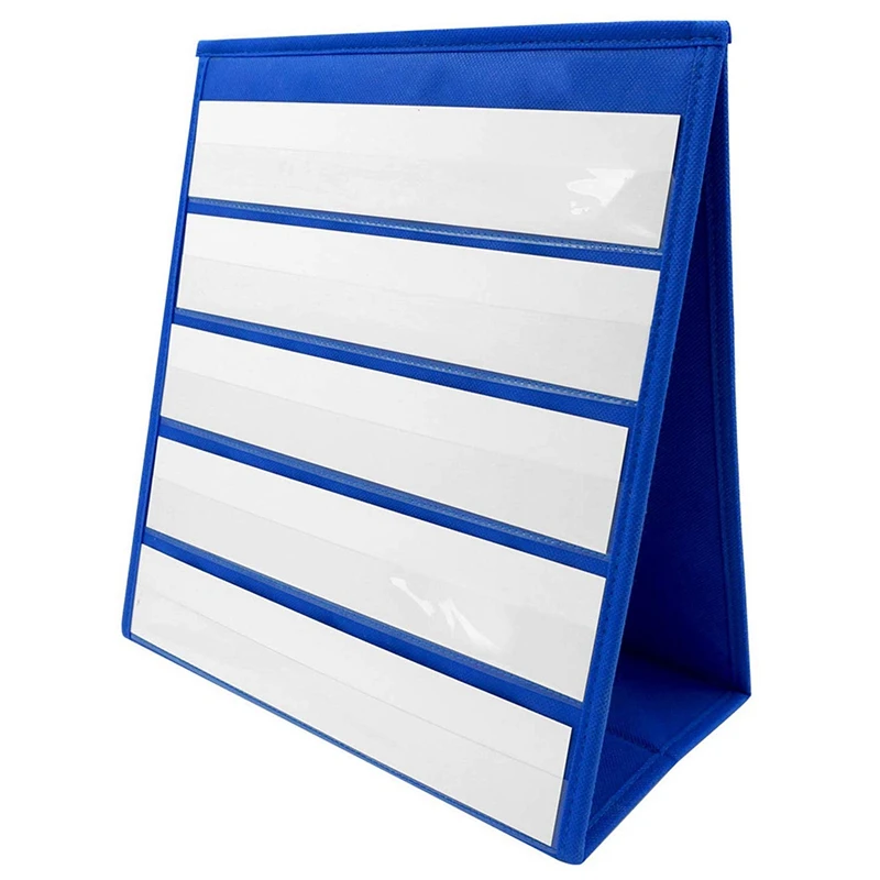 

Tabletop Desktop Pocket Chart Table Top With Bonus 20X Dry Erase Cards,Desktop Tabletop Teaching Pocket Chart Double Sided And S