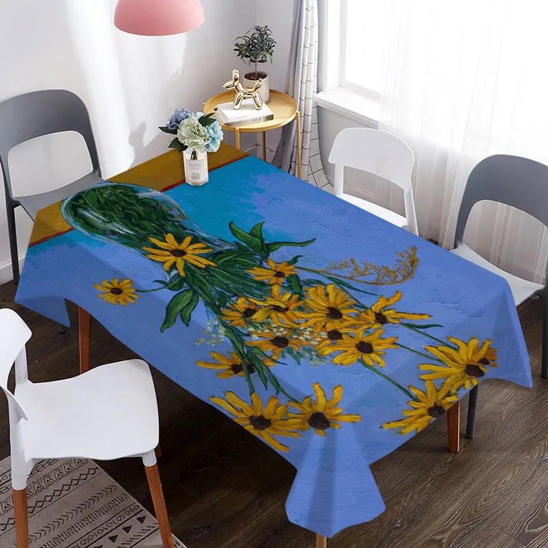 Скатерть 3D с рождественским узором водонепроницаемая ткань для журнального