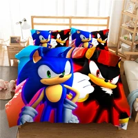 anime sonic bed sheets and pillowcases bedding sets useuropeuk size sonic quilt cartoon bed cover duvet cover pillow case 2 3