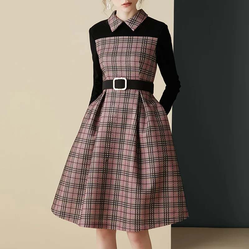 Женские платья больших размеров 2XL с длинным рукавом для девушек формальные в