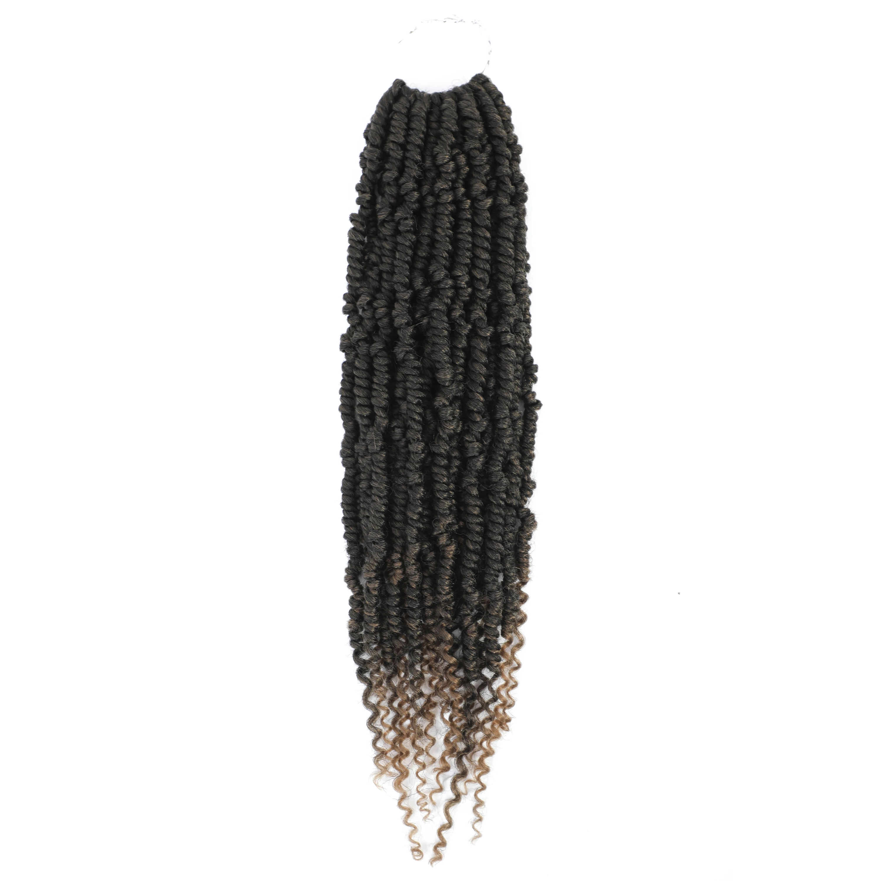 Prettyplus 24 Strands/pack Bomb Twist crochet hair Braiding Hair 18