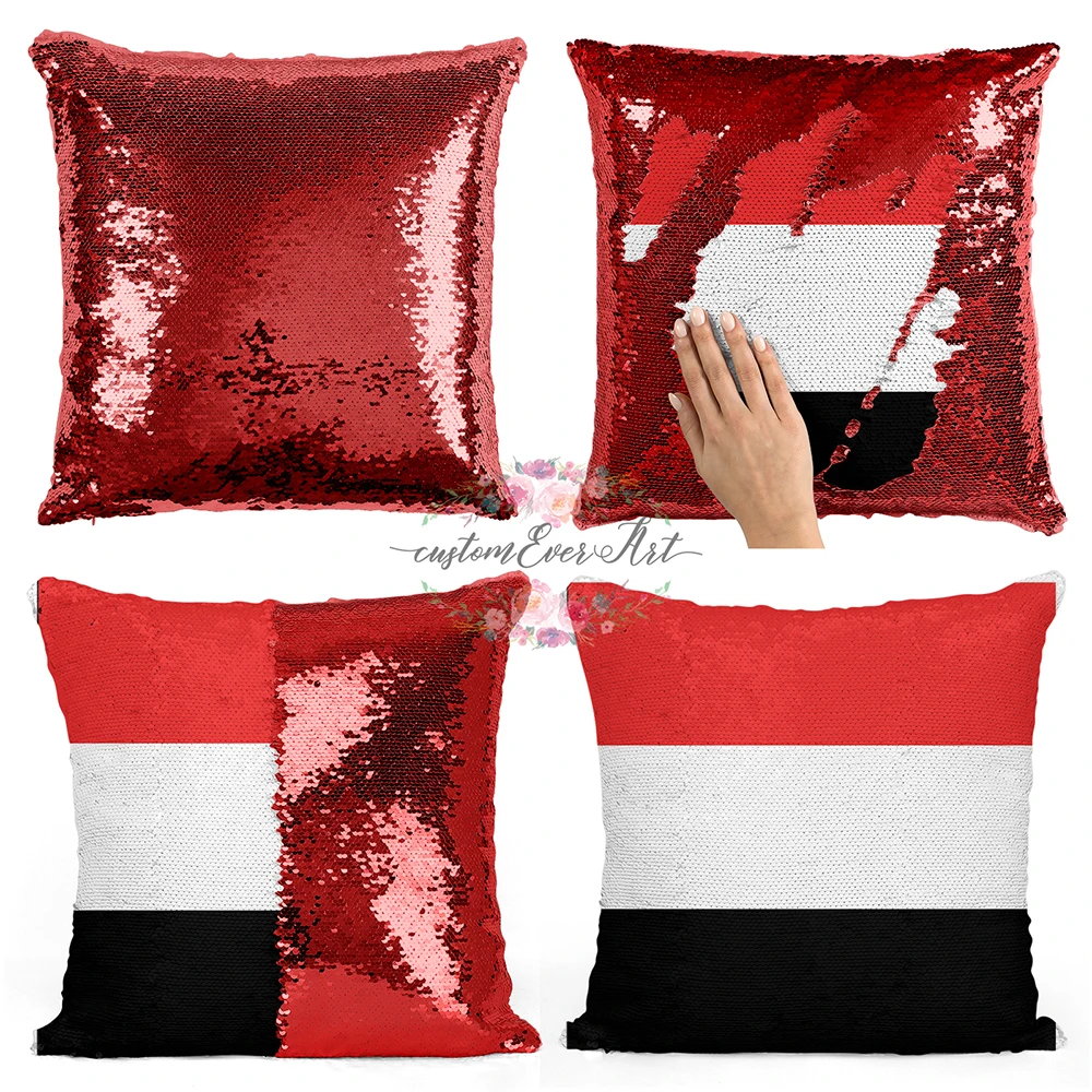 

Yemen Personalized custom picture pillow coverhome pillow reversible mermaid sequin pillow case cover