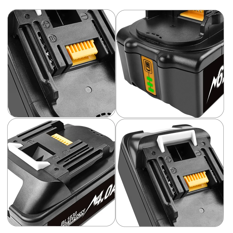 Набор сменных литиевых батарей Bonacell 18 в 4000 мАч BL1830 для дрели Makita LXT400 194205-3 194309-1 BL1815
