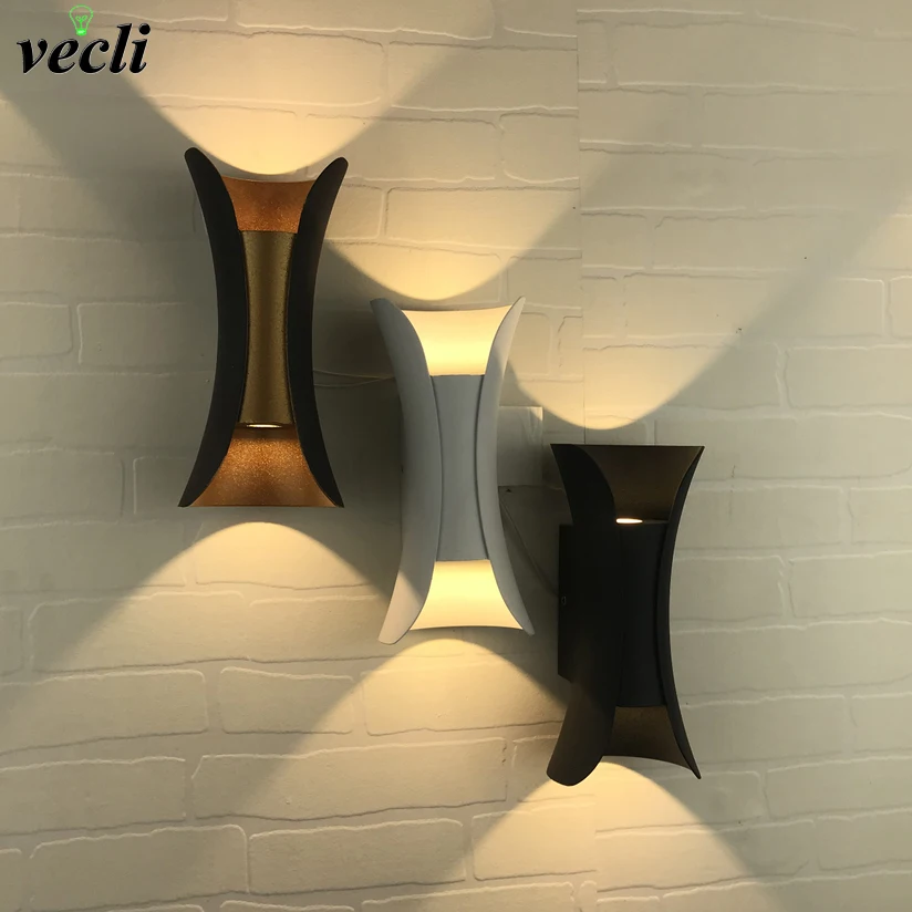 

Modern Led Wall Lamp Indoor Stair Light Fixture Bedside Loft Living Room Up Down Home Hallway Lampada 10W Wall Sconces