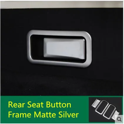 4 шт./компл. матовое серебро Нержавеющая сталь заднего сиденья Кнопка рамка для