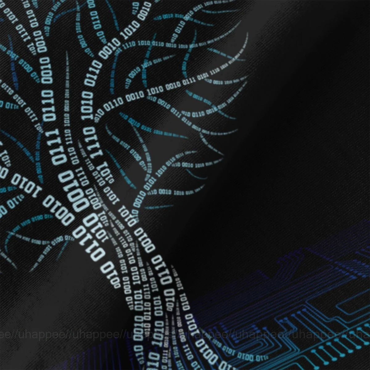 Мужская футболка с компьютерным кодированием Binary Tree мягкая хлопковая коротким