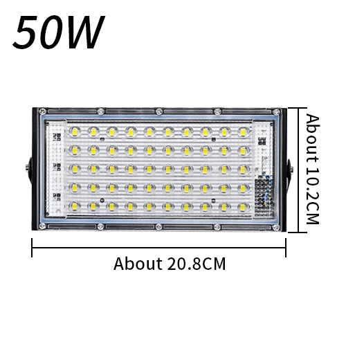 50W Светодиодный прожектор светильник 50 Вт Водонепроницаемый IP65 Открытый Светодиодный отражатель светильник садовый светильник переменного тока 220V 240V Точечный светильник уличный светильник Инж - Испускаемый цвет: 50W