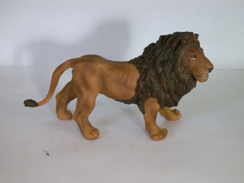 big lion Оригинальная натуральная дикая джунгли, ферма, животное, птица, серия, леопард, кошка, пантера, ягуар, Коллекционная модель, детская игрушка, подарок для детей - Цвет: big lion
