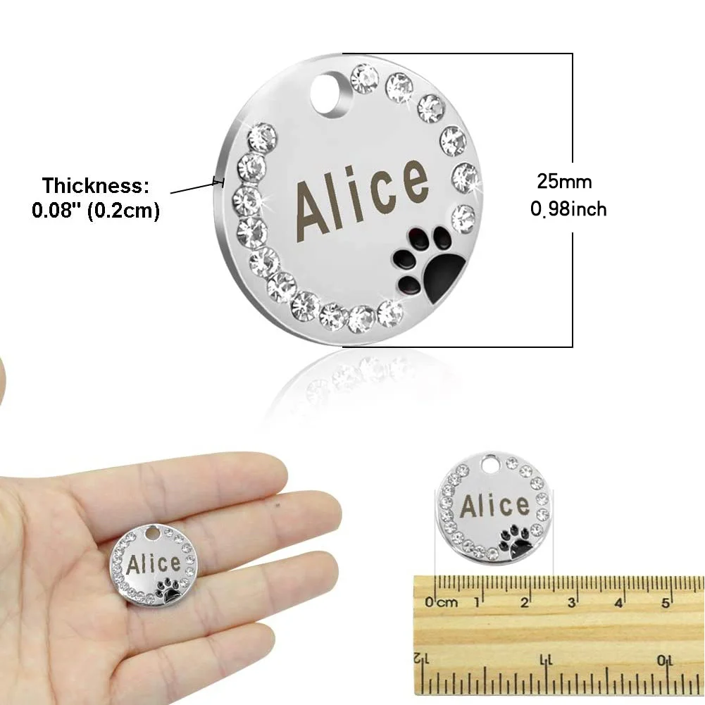 

Dog Tag Personalized Pet Puppy Cat ID Tag Engraved Custom Dog Collar Accessories Customized Address Name Tag for Dogs Cats