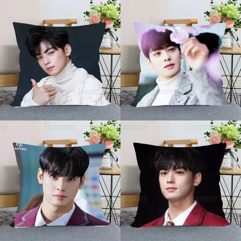 KPOP Cha EunWoo чехол для подушки дома декоративный на невидимая Подушка молнии s 40x40 45x45