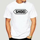 Новая черная белая мужская футболка SHOEI с логотипом шлема