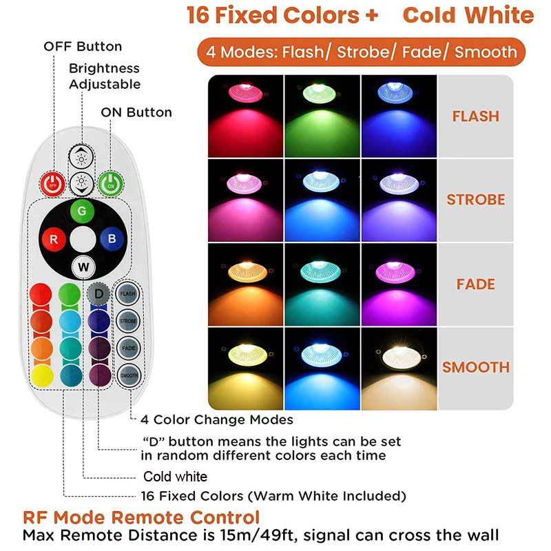 RGB-светодиодный подземный светильник 6 Вт 10 IP67 водонепроницаемый | Освещение