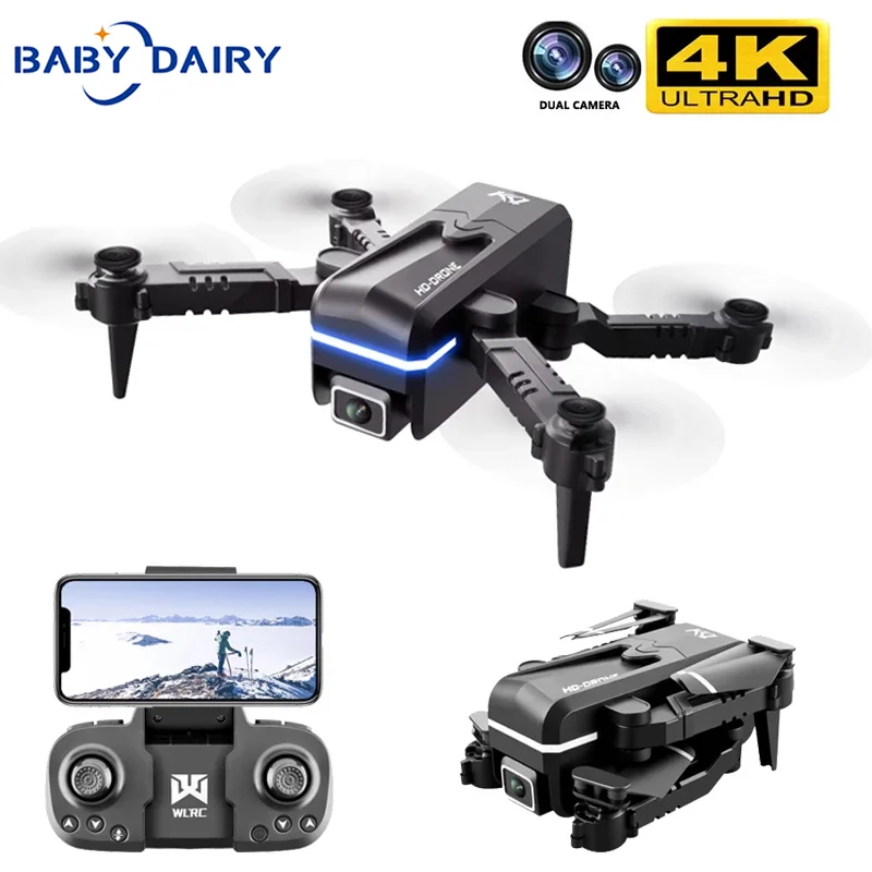 

BABY DAIRY KK1 Mini Drone 4k HD Camera profesional Rc Wifi Fpv Dron Toy Outdoor Drone Quadcopter Fixed Height Helicopter Toys