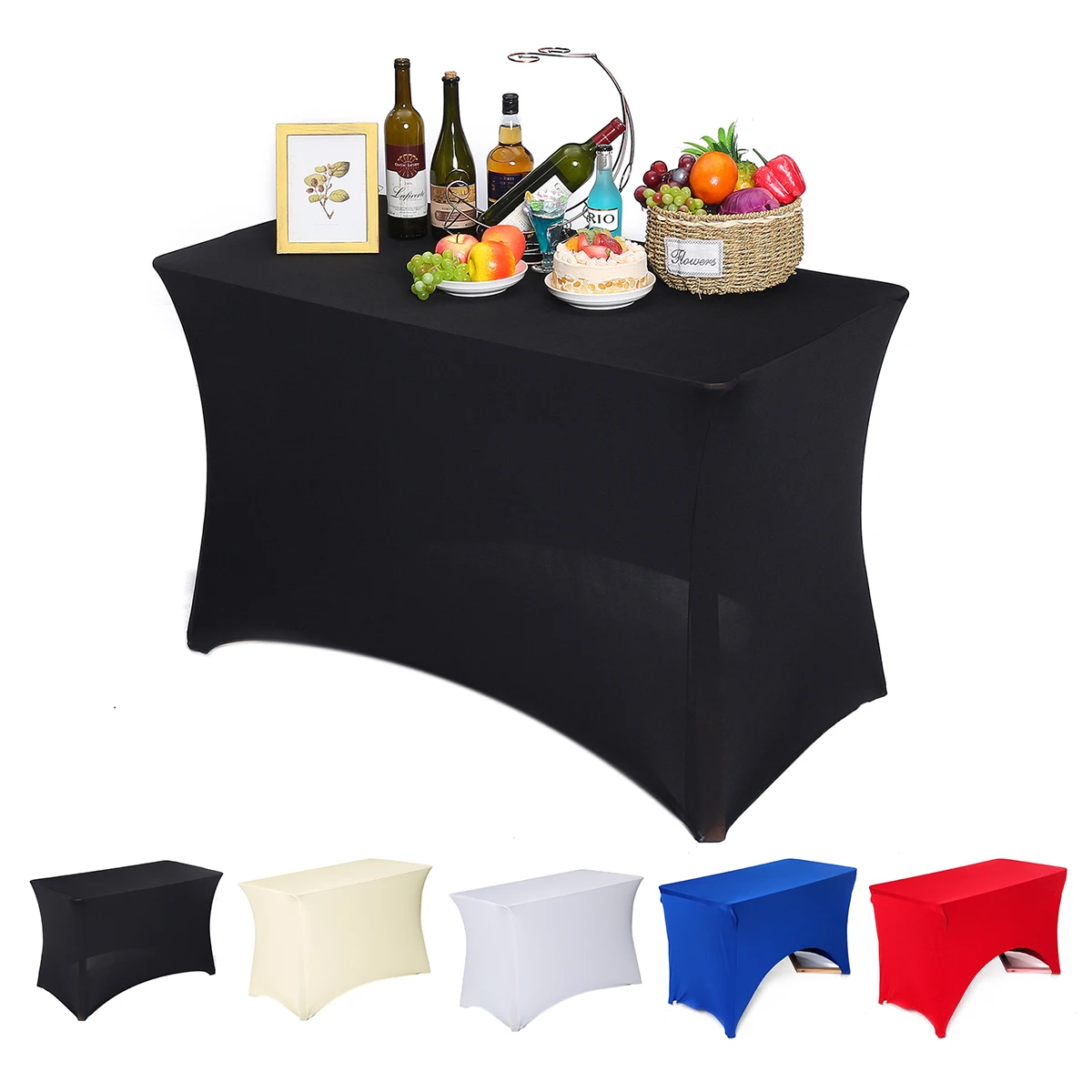 Скатерть прямоугольная Свадебная длинная планка эластичный растягивающийся