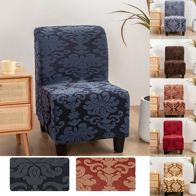 

Pure Color Jacquard Fat High Elastic Chair Cover Beautiful Leisure Chair Cover Comfortable A Variety Of Colors Suitable For Home