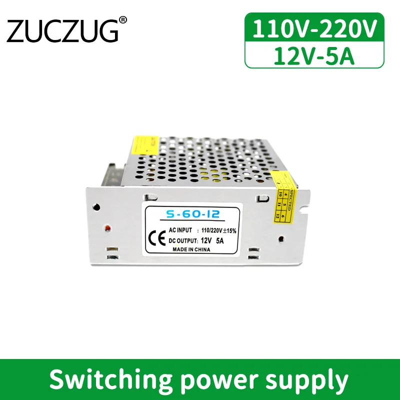 

60W Switching Power Supply 220v Transformer 12v Power Supply 5A Power Supply Source Adapter SMPS Power Supply for Led Strip 12v