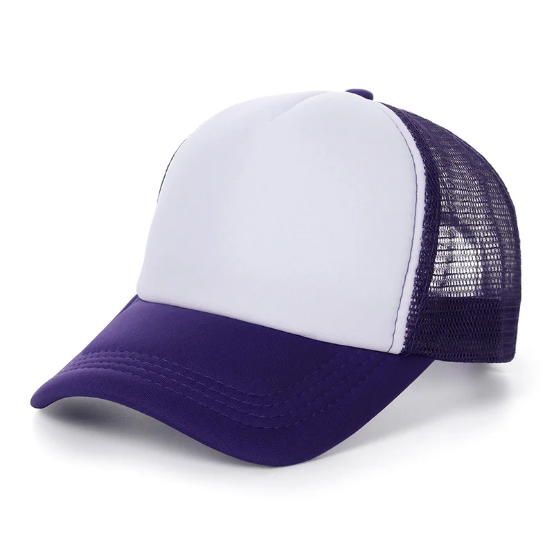 purple Пустая сетчатая Кепка s, мужская летняя дышащая бейсболка Snapback, женская модная черная кепка в стиле хип-хоп - Цвет: purple