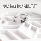 Женское и мужское кольцо с резьбой, регулируемое ювелирное изделие с изображением гор, солнца, природного ландшафта