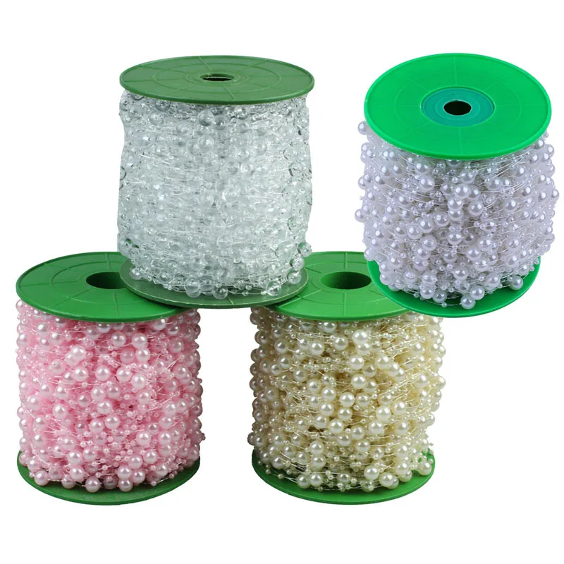 5 метров Свадебный Цветочный декор рыболовная леска искусственные жемчужные