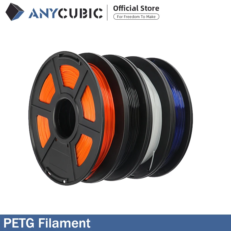 ANYCUBIC PETG нити для 3D принтера 0 5 кг/рулон высокая прозрачность 1 75 мм Пластиковые