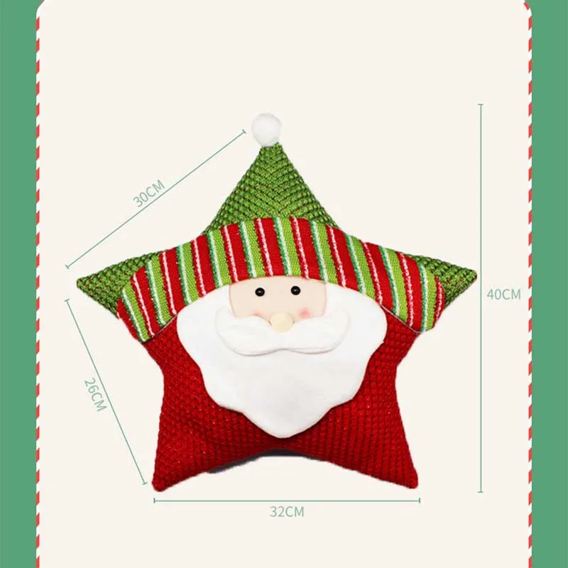 Christmas Pillows Cute Star Santa Claus Elk For Xmas New Year Home Decorative Casual Pillow Navidad Decor | Дом и сад