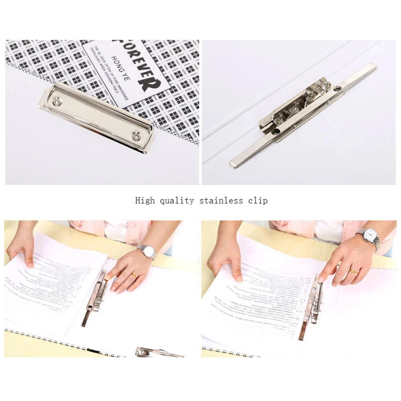 Офисная папка А4 с зажимом органайзер для документов твердым покрытием модный