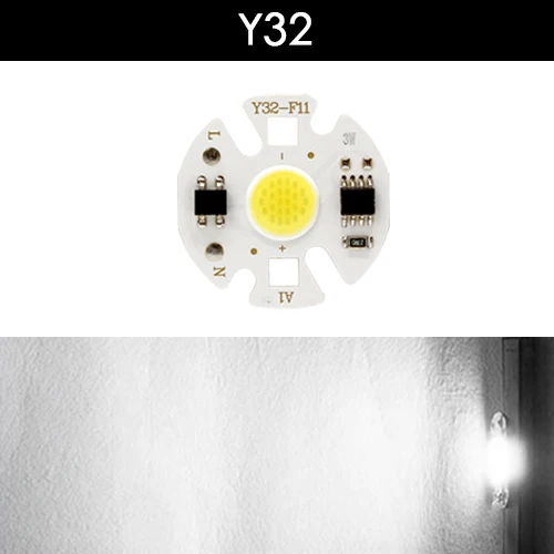 Cold white Y32 Светодиодный COB Чип-светильник интегрированный 3W 5 Вт 7 Вт 10 Вт 20 Вт 30 Вт 50 Вт 100 Вт 150 Вт 220 В 110 В Y32 Смарт IC бисера без водителя DIY прожектор - Испускаемый цвет: Cold white Y32