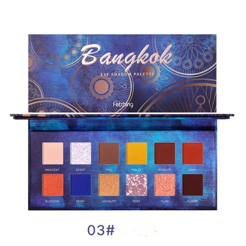 12 цветов телесные Сияющие тени для век перламутровый макияж блестящий пигмент