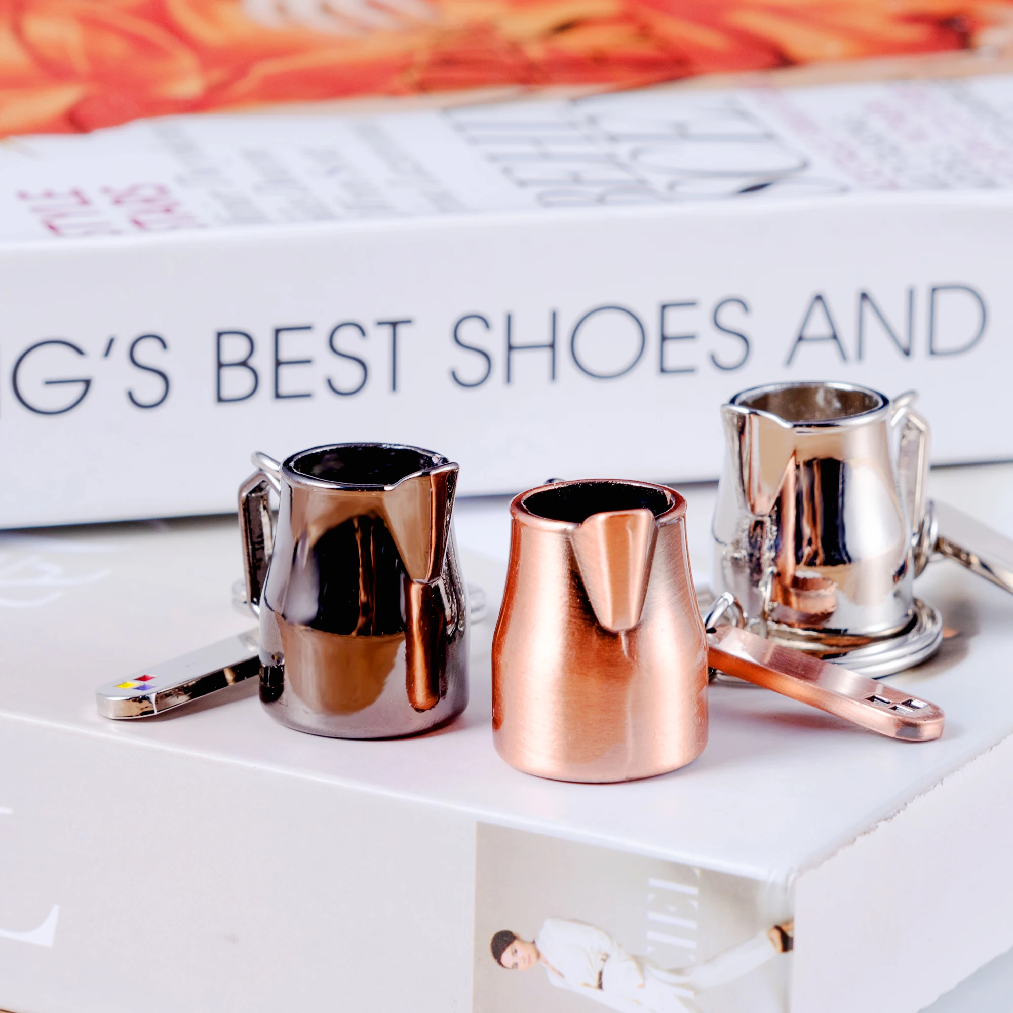 Бариста брелок для кофе Кофеварка ручка молочный кувшин чайник портативный