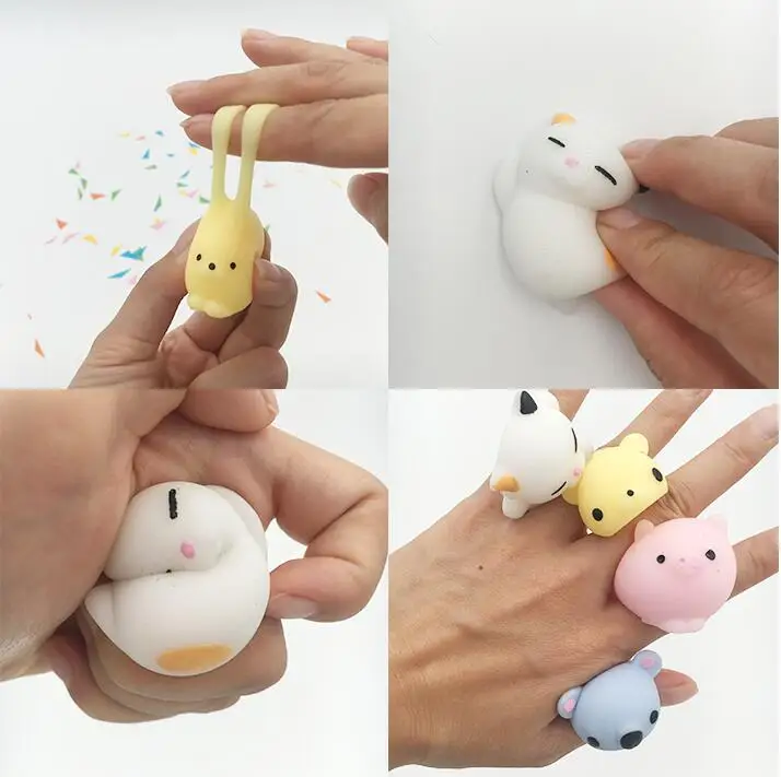 

4Pcs All Different Cute Mochi Squishy Cat Slow Rising Squeeze Healing Fun Kids Kawaii Kids Adult Toy Stress Reliever Decor GYH