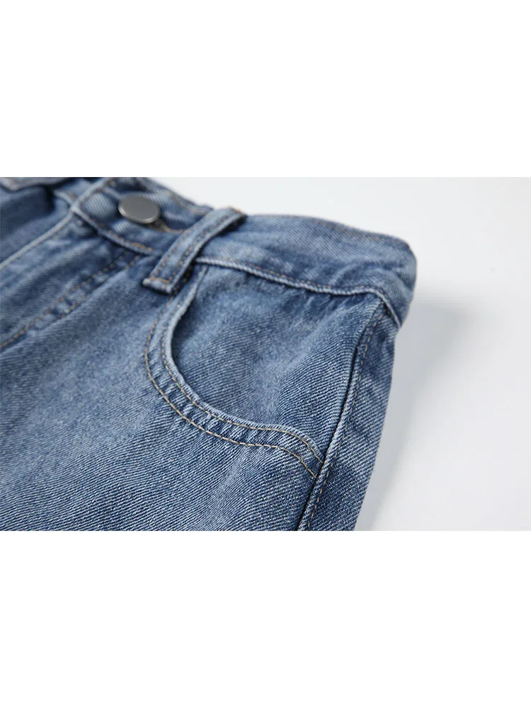 Women's Vintage High Waist Jeans Boyfriends Baggy Casual Female Washed Mom Streetwear Oversized Wide Leg Denim Pants 2022 |