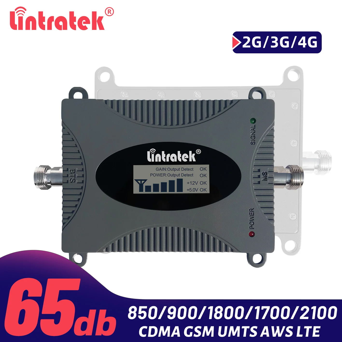 Lintratek CDMA 850mhz Signal Repeater 900 1800 2100 GSM DCS UMTS Booster 2G 3G 4G AWS PCS LTE 1700 1900mhz Cellular Amplifier