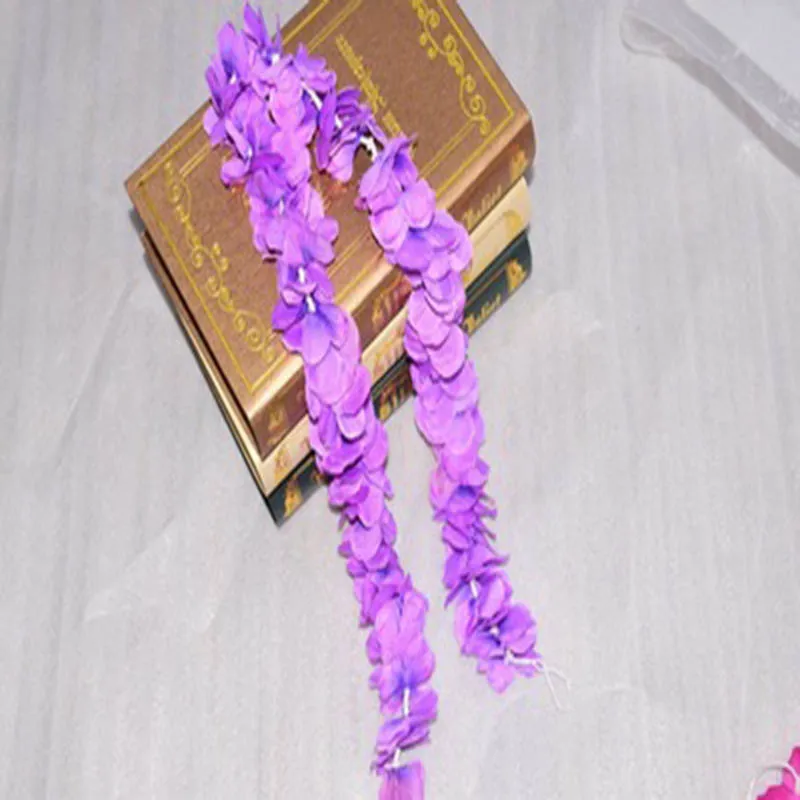 Красивая Белая искусственная шелковая Глициния цветы подвесная Гортензия