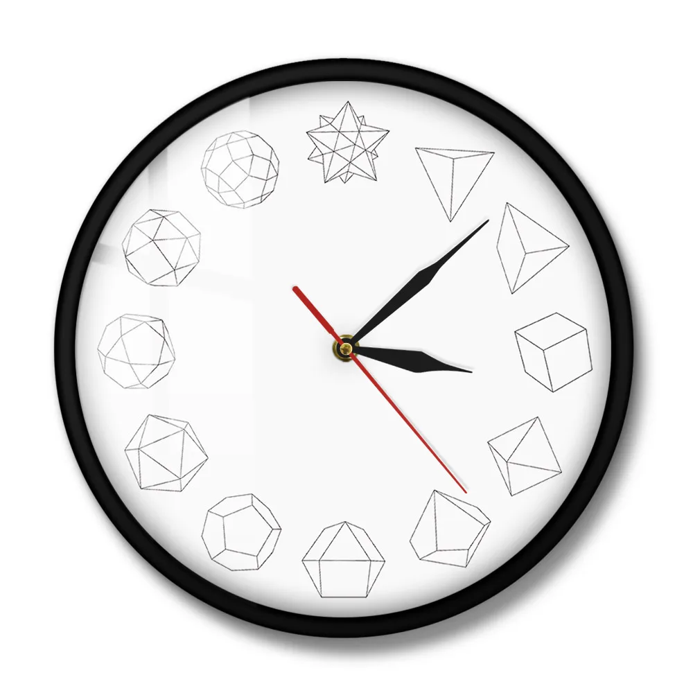 Стильные однотонные современные настенные часы с простой геометрией