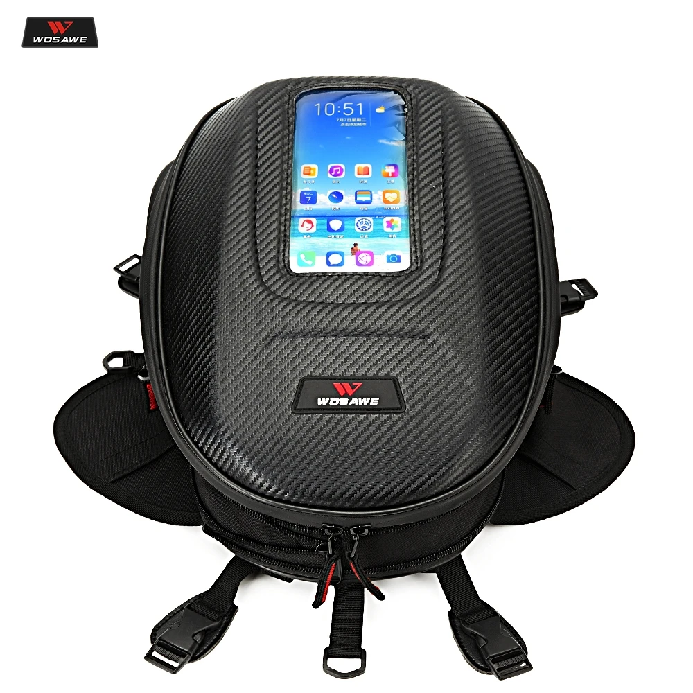 WOSAWE 12L сумка на топливный бак мотоцикла Водонепроницаемая EVA твердая оболочка ПУ