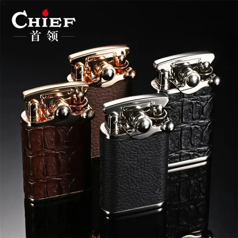 Латунная масляная Зажигалка Chief креативная ветрозащитная зажигалка