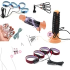 Электрошоковое кольцо для пениса из проводящих волокон, аксессуары для электрошока, кольцо для увеличения пениса, кольцо для пениса, секс-игрушки для мужчин